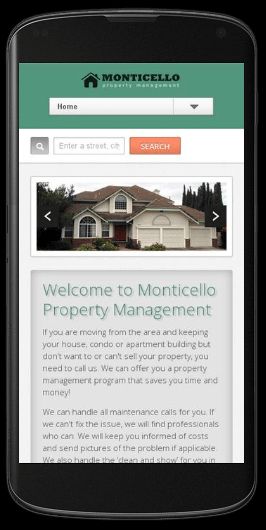 Monticello Property Management mobile version